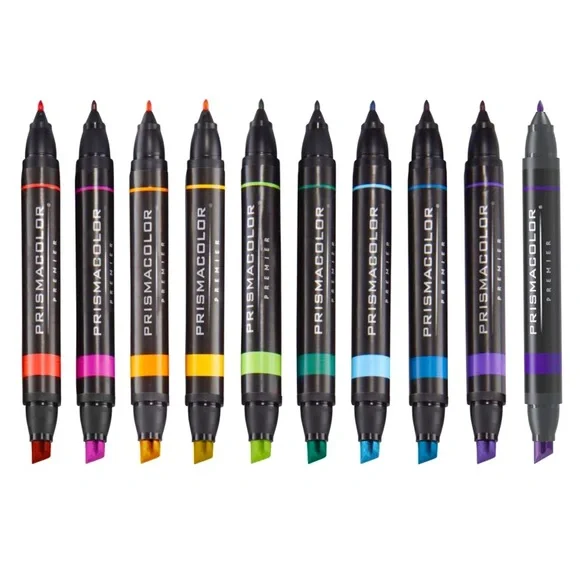 Prismacolor Technique Double-Ended Art Markers Fine and Chisel Tip 10 Count NEW! - Picture 3 of 5